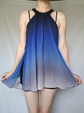 Jonathan Saunders Blue Ombre Top